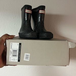 Glitter hunter boots size 5 toddlers